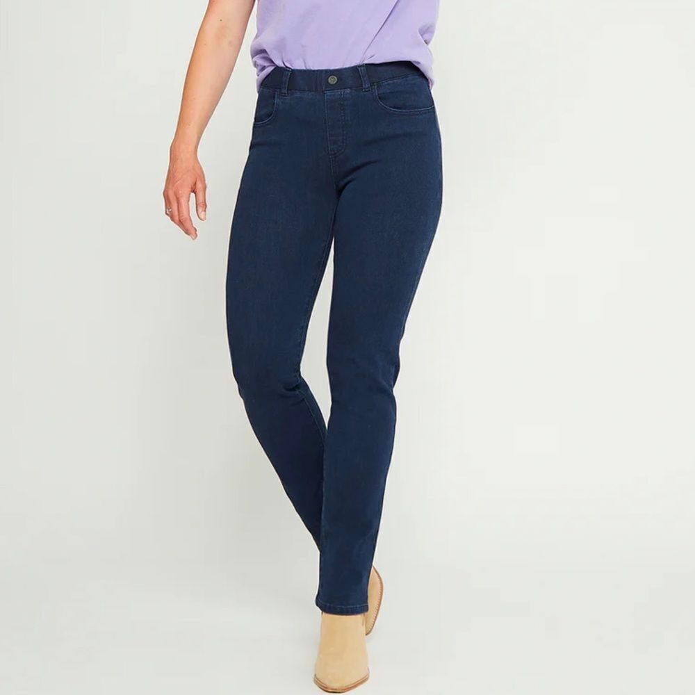 Betabrand Straight-Leg 4-Pocket Jean Size Large‎